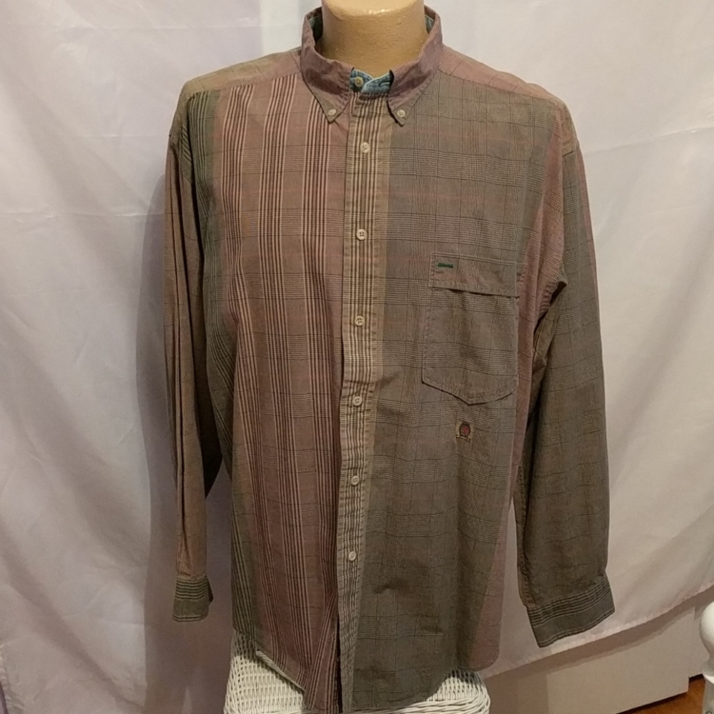 Vintage Tommy Hilfiger Plaid Color Block Dress XL